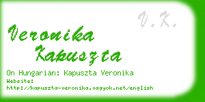 veronika kapuszta business card